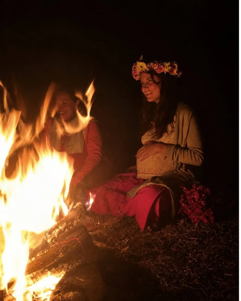 Ceremonia de bendición junto al fuego